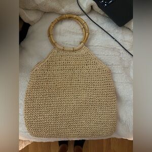 Vintage Faded Glory Woven Wicker Bag